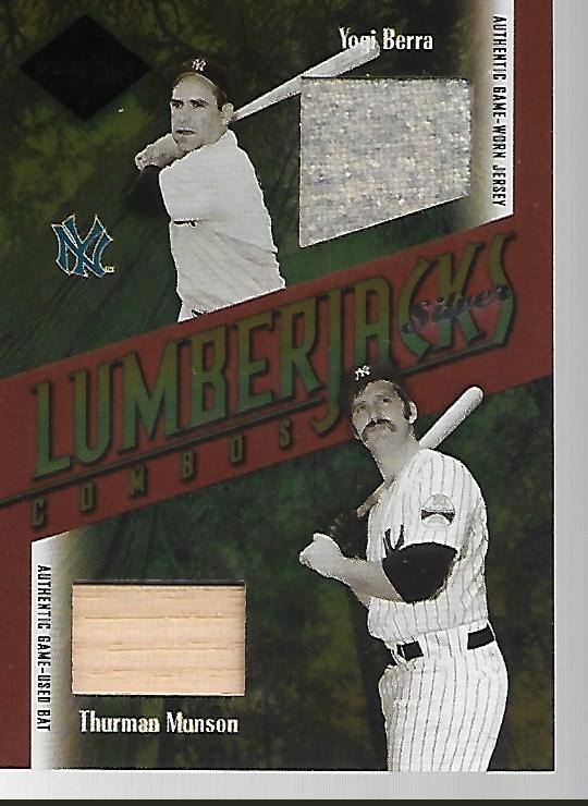2003 Leaf Limited Lumberjacks Silver #LC-41 Berra Jersey Munson Bat - SN #09/10