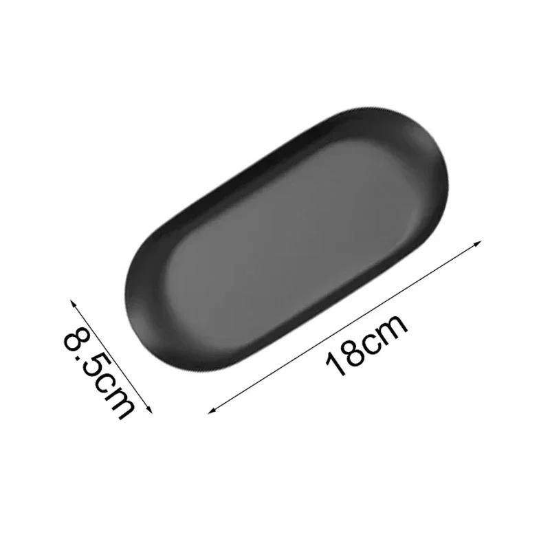 Stainless Steel Nail Art Tray Manicure Tool Holder Tweezers 