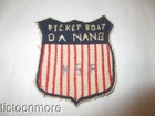 US VIETNAM ERA MILITARY SQUADRON PATCH PICKET BOAT DA NANG NSF FLAG SHIELD