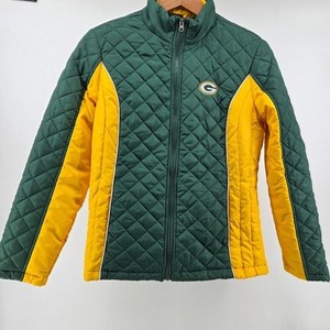 Green Bay Packers Womens Large Quilted Jacket NFL Team Apparel Game Day Fan Gear