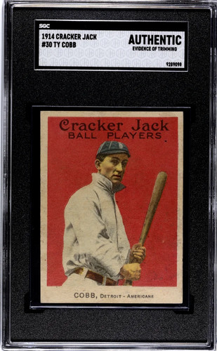 Ty Cobb #30 1914 Cracker Jack card