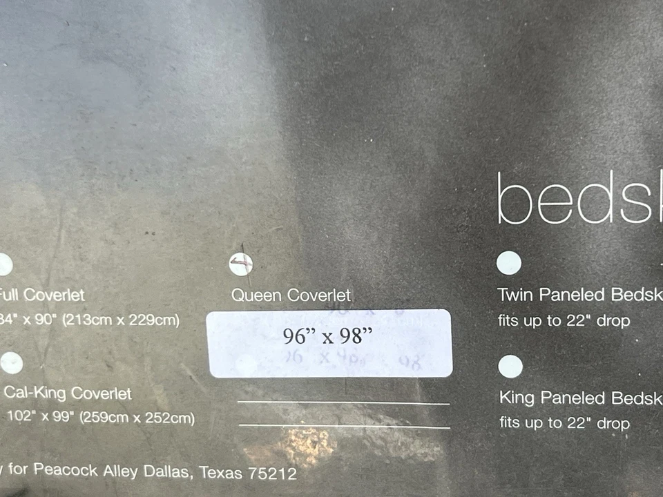 Peacock Alley $399 СДЕЛАНО В США ВИНТАЖНЫЙ НОВЫЙ ИЗ СТАРЫХ ЗАПАСОВ НОВЫЙ С ЯРЛЫКАМИ QUEEN COVERLET «LUCKY STAR» шоколад - Изображение 3 из 4