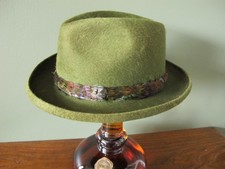 Vintage Knox Americana Fedora Hat w/ Pheasant Feathers Band- Looks Unworn NICE