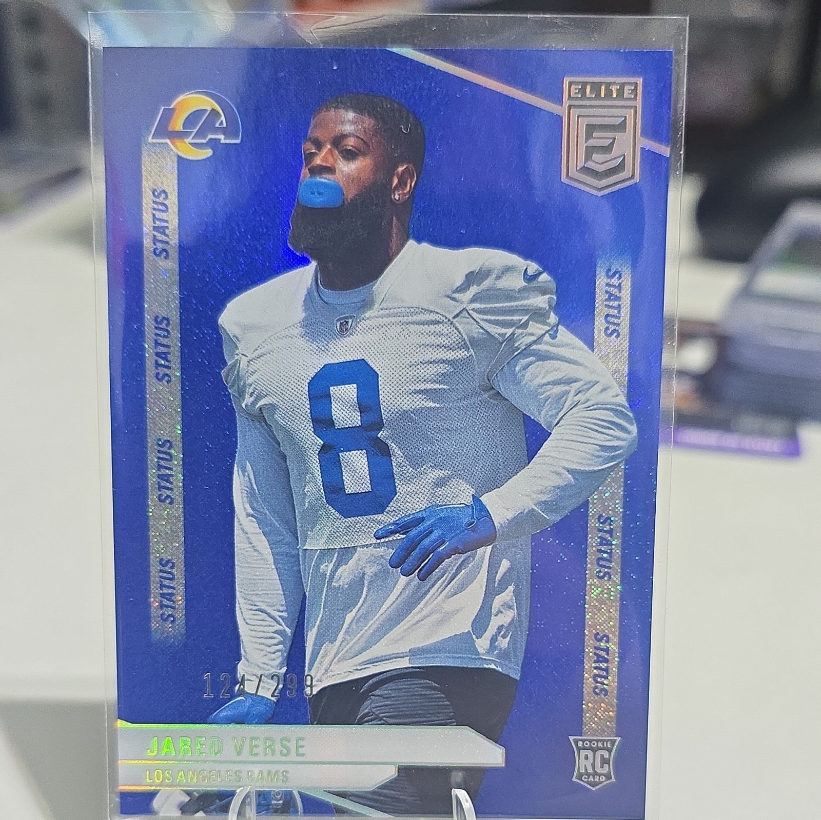 Jared Verse 2024 Panini Donruss Elite #150 - Status Blue Sparkle /299