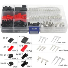 105Pcs Servo Plug Male Female JST JR Connector Crimp Pin Wire for RC Car Boat