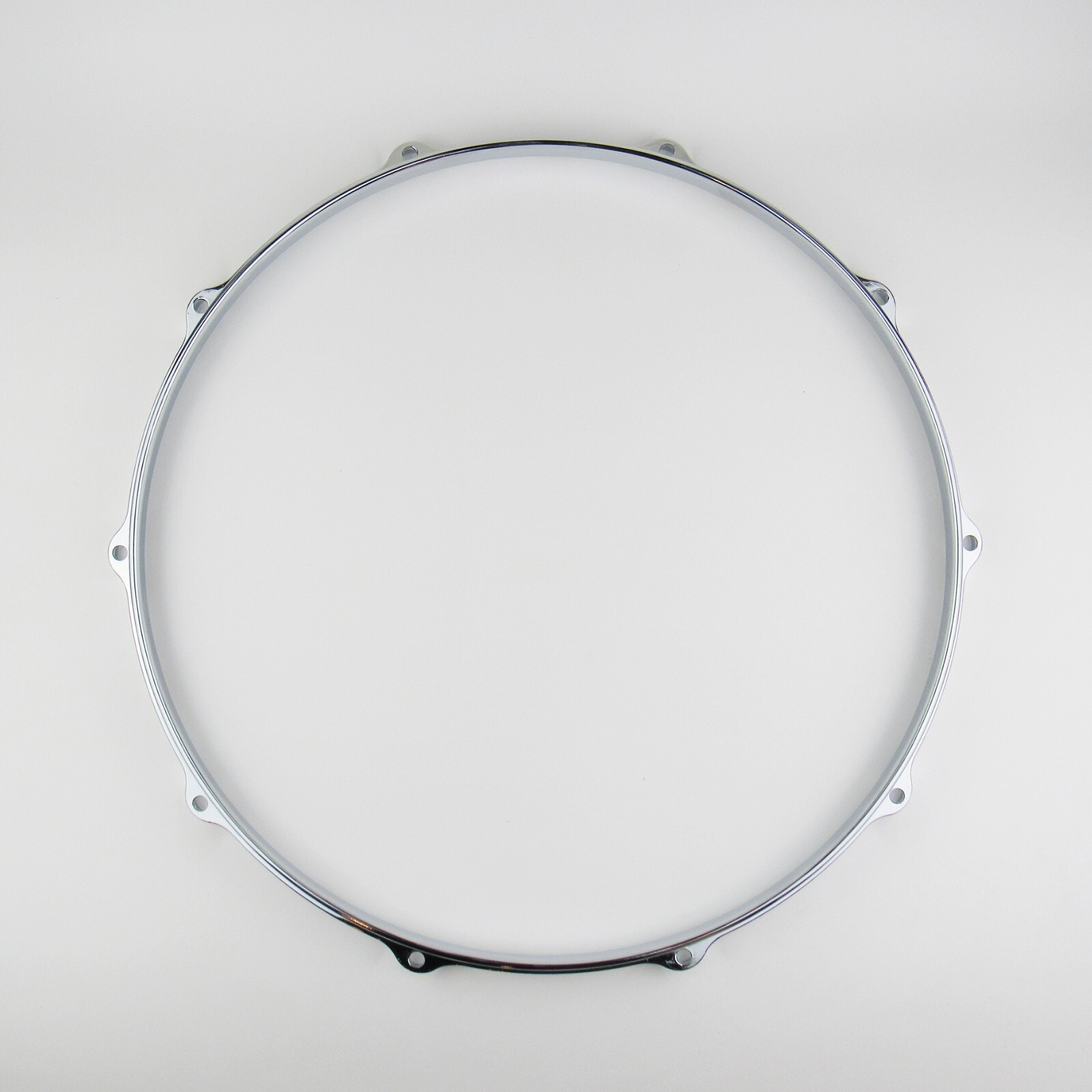 1 PC Die Cast 14" Snare Drum Hoop 10 Lug / Hole CHROME Finish TOP Batter Side