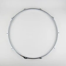 1 PC Die Cast 14" Snare Drum Hoop 10 Lug / Hole CHROME Finish TOP Batter Side