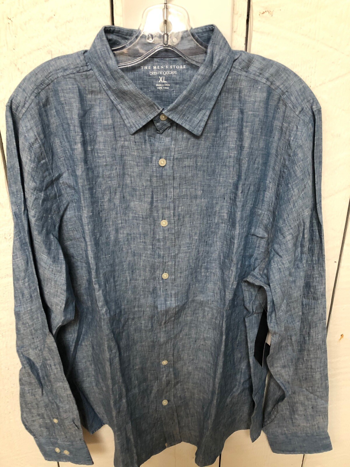 Bloomingdales mens Linen shirt Size XL eBay
