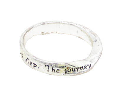 925 LA Sterling Silver Vintage Inspirational Quote Band Ring Sz 9