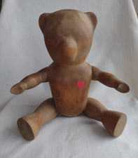 Vintage Solid Wood Teddy Bear Decoration