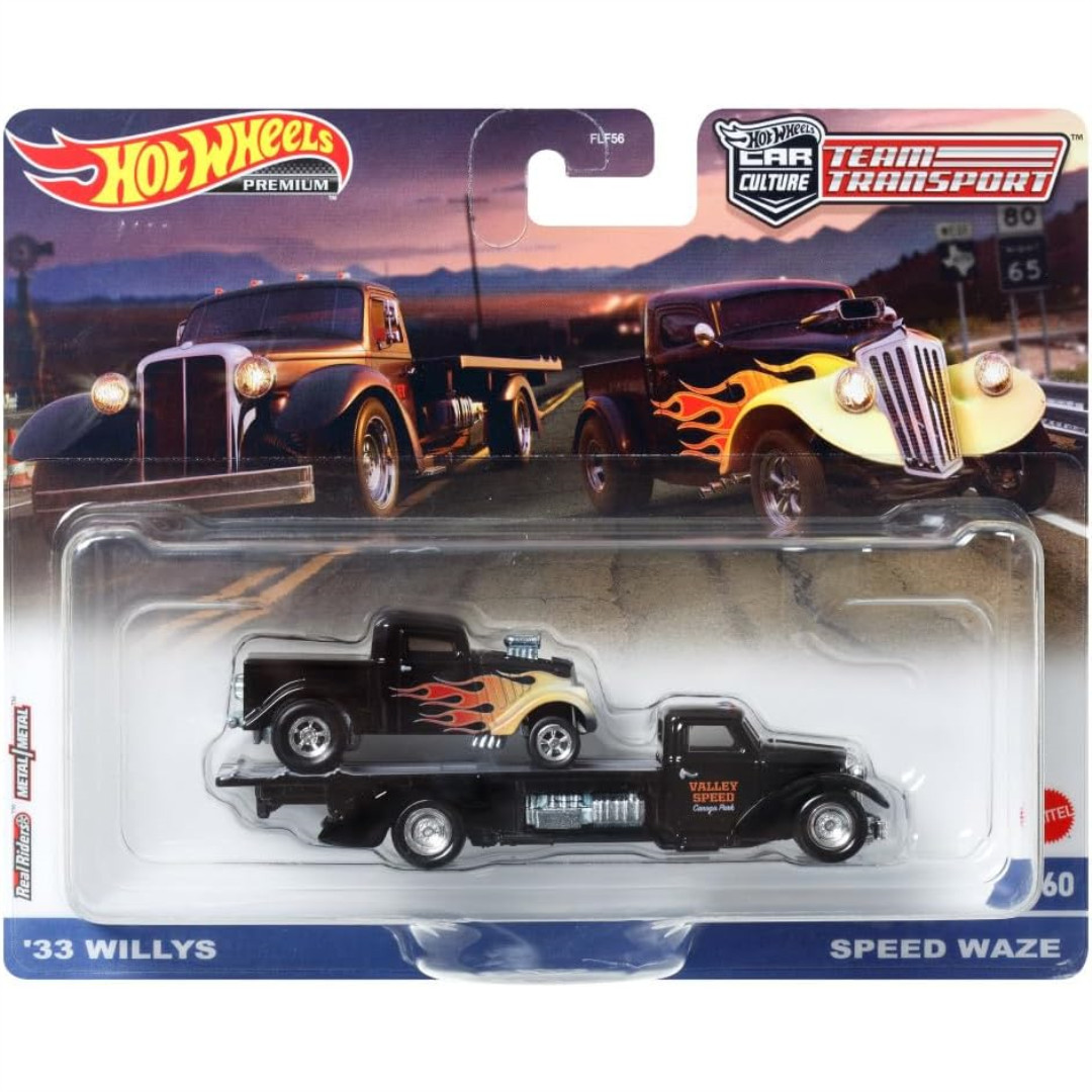 Hot Wheels Willys 1933 #60 Team Transport Set of 2 Vehicles Mattel