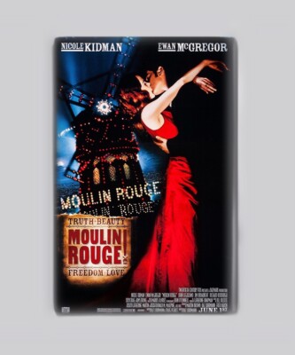 MOULIN ROUGE (2001) - 2'' x 3'' MOVIE POSTER MAGNET (nicole kidman musical)
