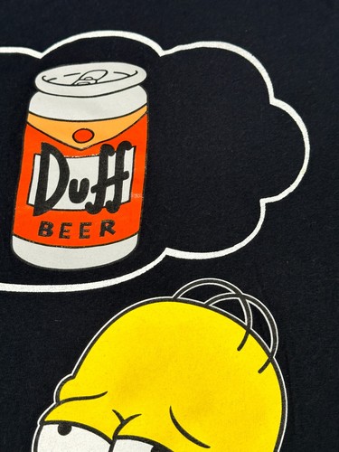 THE SIPMSONS - Men's BLACK Short Sleeve M- MEDIUM T-SHIRT - HOMER - DUFF BEER - Picture 15 of 23