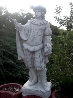 Steinfigur, Steinguss ''Edelmann'' 141 cm, Menschen, Statue, Skulptur, Gartenfigur