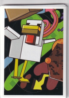 Panini Minecraft Treasure Sticker 2021 Nr. 160 Art out of the Cube Chicken