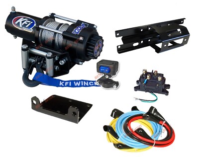 Polaris 500 Sportsman 2500 lbs Winch and Mount Plate Kit 2005-2010 KFI ATV