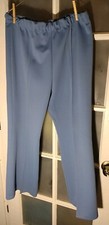 Vintage Slacks Pants Women's 16 Blue Flatter Fit Separate Union Made Pleated VTG