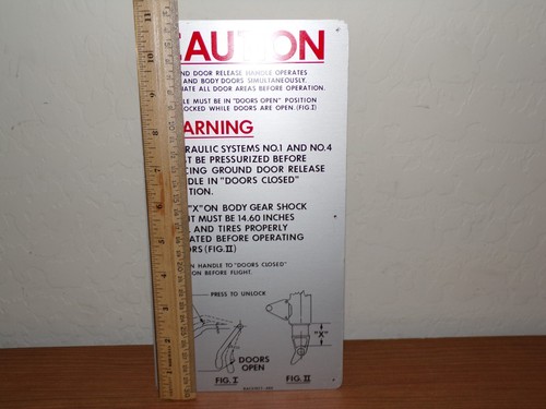 Aircraft Hydraulic Door Metal Decal BAC27ECT-480 - Picture 3 of 3
