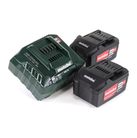 Metabo Akku Basis Set 18V Mit 2X Akku 5,2Ah + LadegeräT Asc 55
