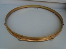 VINTAGE 1920's LEEDY ELITE BROADWAY 14" SNARE DRUM TOP BATTER RIM NOBBY GOLD-VG
