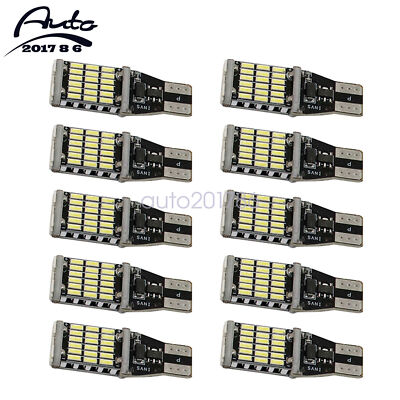 10X T15 921 912 LED Reverse Backup Light Bulbs W16W 916 6000K Super Bright White