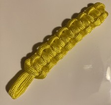 Survival keychain yellow handmade from paracord