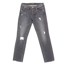 Adaptation Womens Grey Distressed Skinny Jean Size 24 24X26 Mid Rise Made in USA