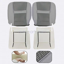 Front Bottom Seat Cover & Foam Cushion For 2006-10 Dodge Ram 1500 2500 3500 Gray