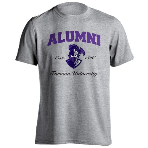 Furman University FU Paladins Alumni Est 1826 Logo Short Sleeve T-shirt Tee - Foto 3 di 9