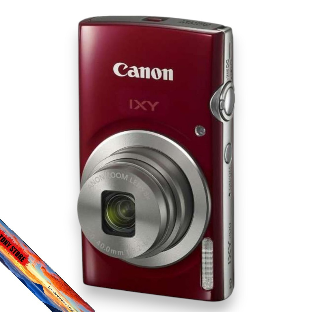 Canon IXY 200 PowerShot ELPH IXUS 185 Red Compact Digital Camera 