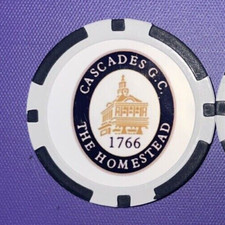 THE HOMESTEAD CASCADES GOLF CLUB - POKER CHIP --GOLF BALL MARKER