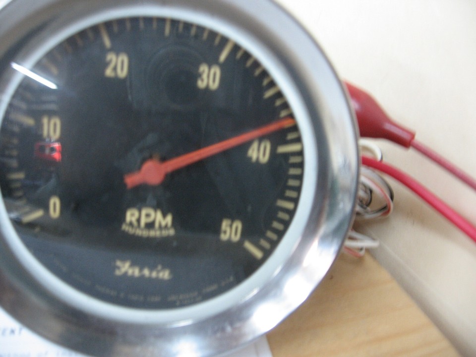 Faria 5,000 5K RPM Vintage 8 Cylinder Tachometer Tach - #10T | eBay