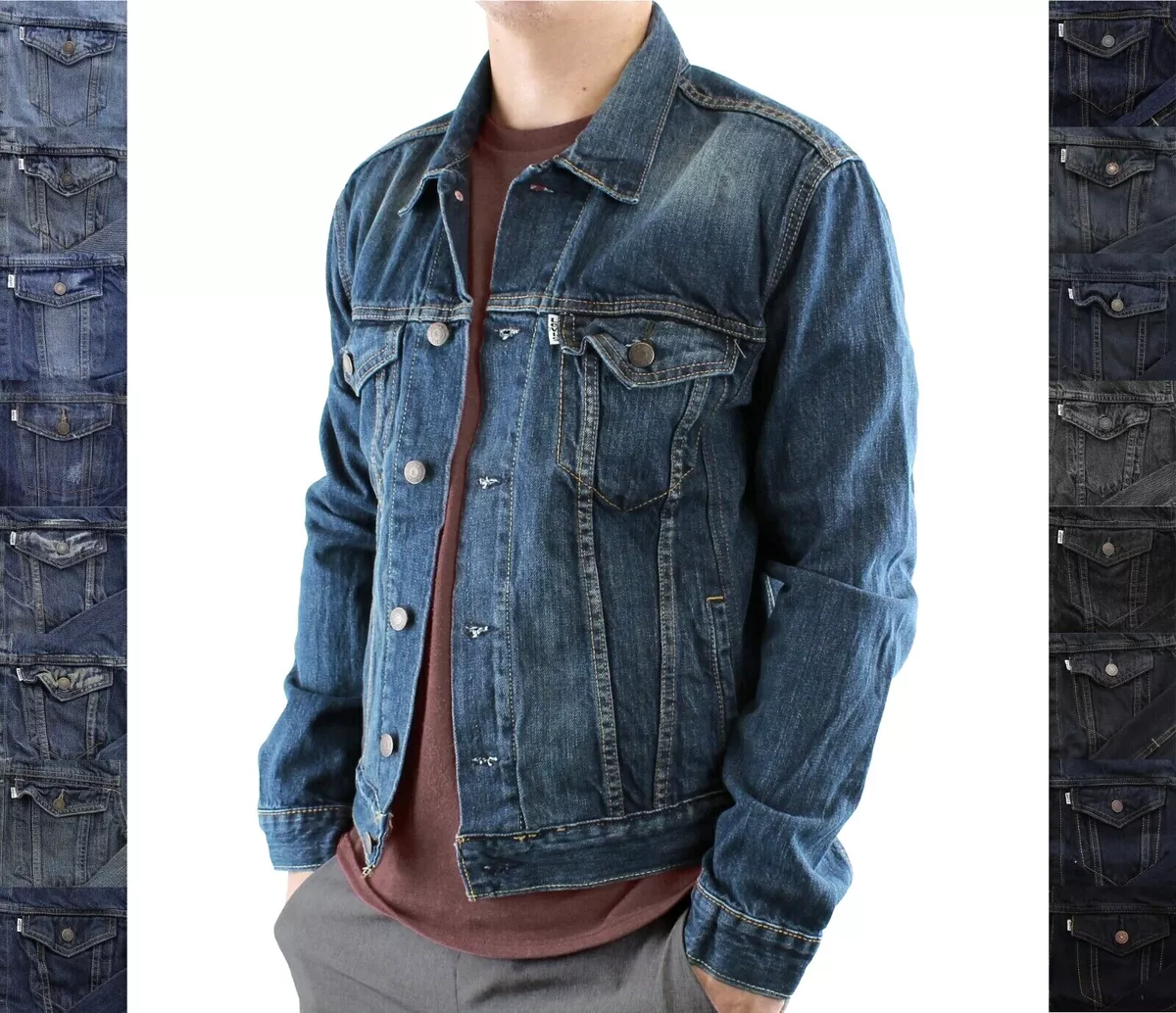 White levi trucker jacket cheap mens
