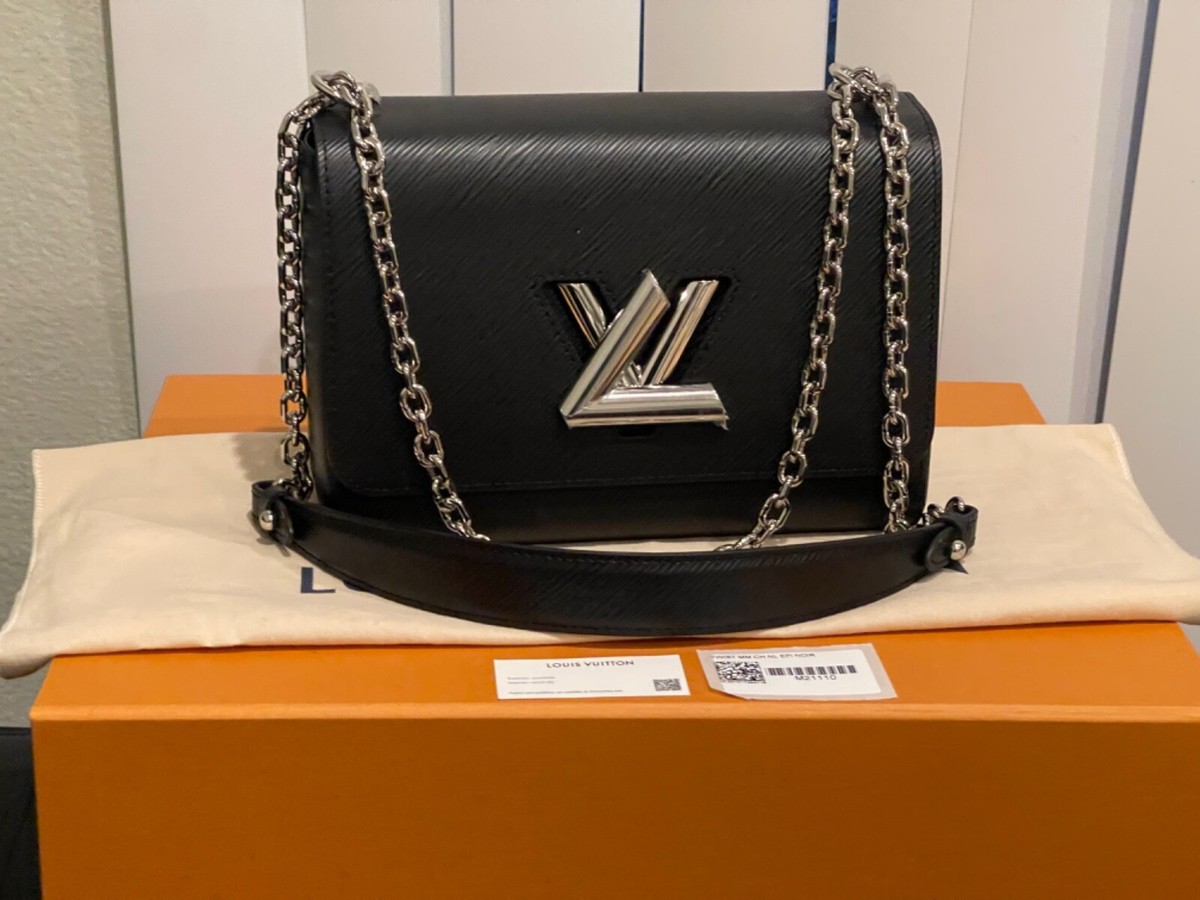 Authentic Louis Vuitton Black Electric Epi Twist MM Chain Bag | eBay