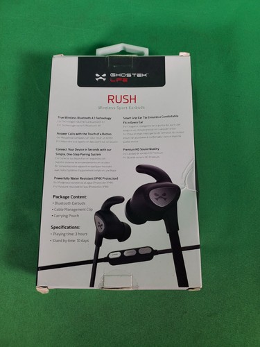 Auriculares deportivos Ghostek Life Rush inalámbricos Bluetooth - negros + plateados - Imagen 3 de 3