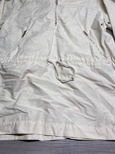 Lauren Ralph Lauren Windbreaker Jacket Womens S Petite White 1/4 Zip Hooded Rain - 第 4/12 張圖片