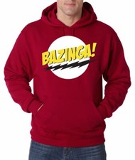 Youth Designz Mens Hoodie Bazinga Pullover Logo Print Sheldon Big Bang Cooper