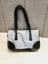 PRADA Light Blue Nylon Shoulder Bag – Pre-Owned, Made in Italy