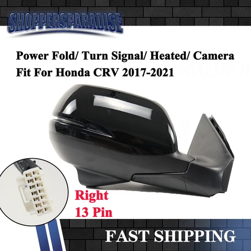 For Honda CRV 2017-2021 Right Side View Mirror Camera 13pin Power Fold