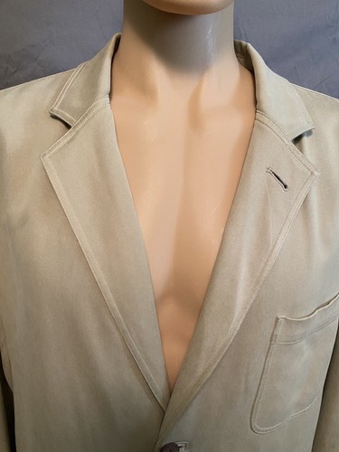 Tommy Bahama Jacket Blazer Trench Coat Large 100% Silk Shell - Picture 4 of 10