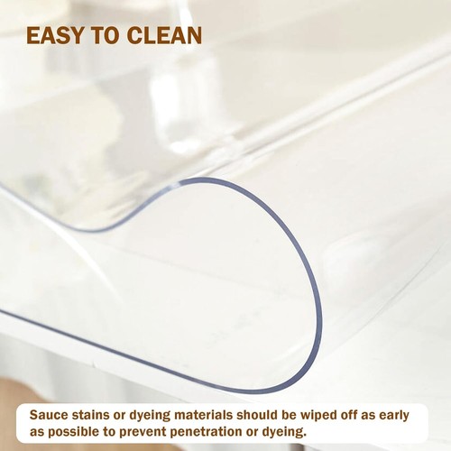 Durable 36x72 Inch Clear Desk Pad - Heat & Spill Resistant Cover for All Tables - Picture 6 of 10