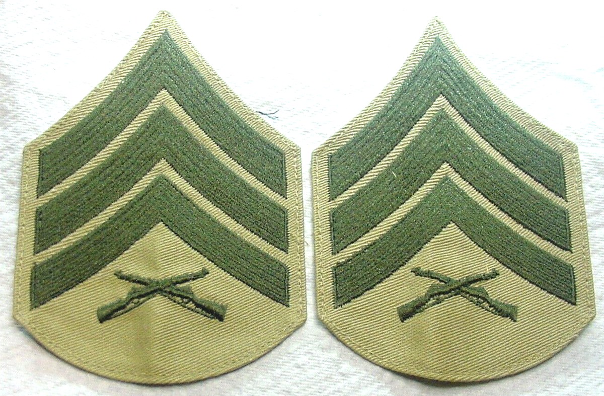 2 Vintage US Marine Sargent Patches 1960's-1980's ? Ship 2 Vintage US Marine Sargent Patches 1960's-1980's ? Ship