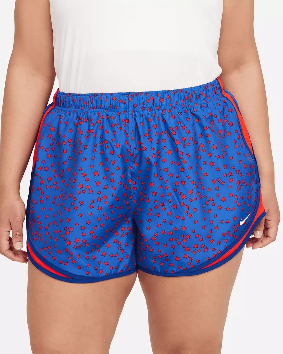 Nike Women s Multicolor Polyester Logo Star Drawstring Running Shorts Size 1X