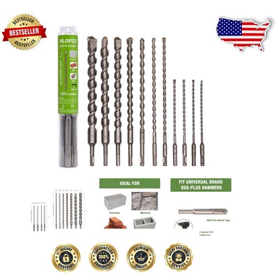Durable 11-Pieces SDS Plus Rotary Hammer Bits for Professional Masonry Tasks