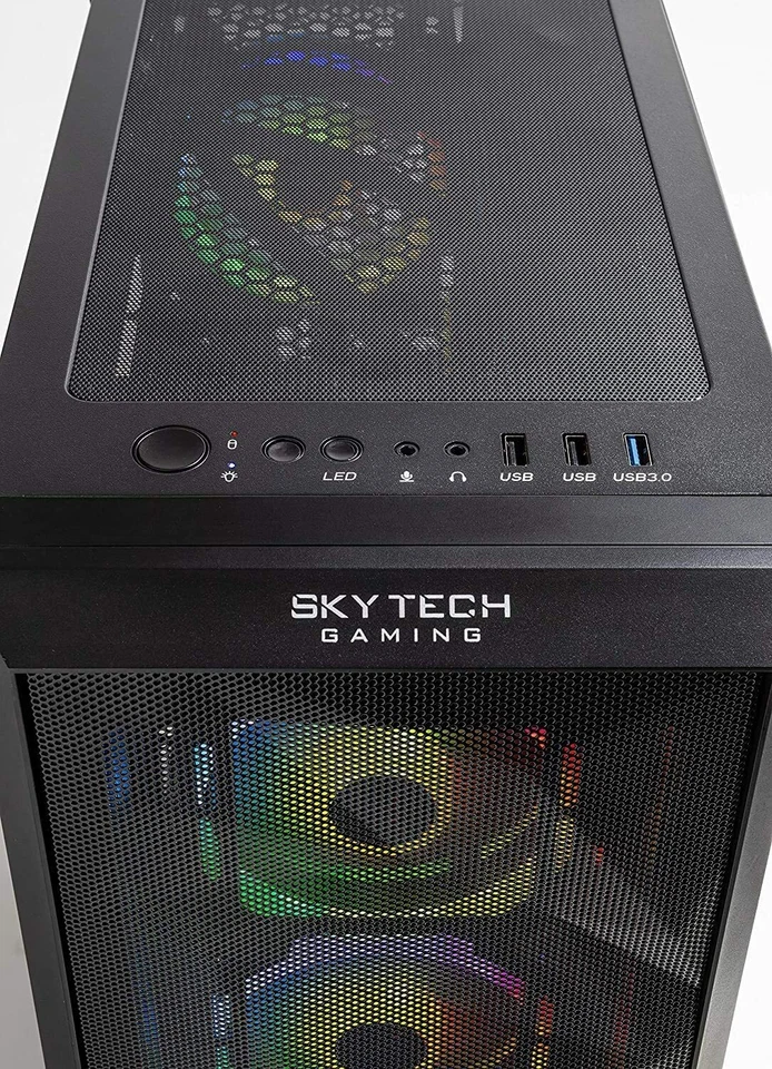 NEW SkyTech ST-CHRONOSM-0173-AM Desktop PC 16GB RAM 500GB SSD GTX 1660 Super - Image 4 of 4