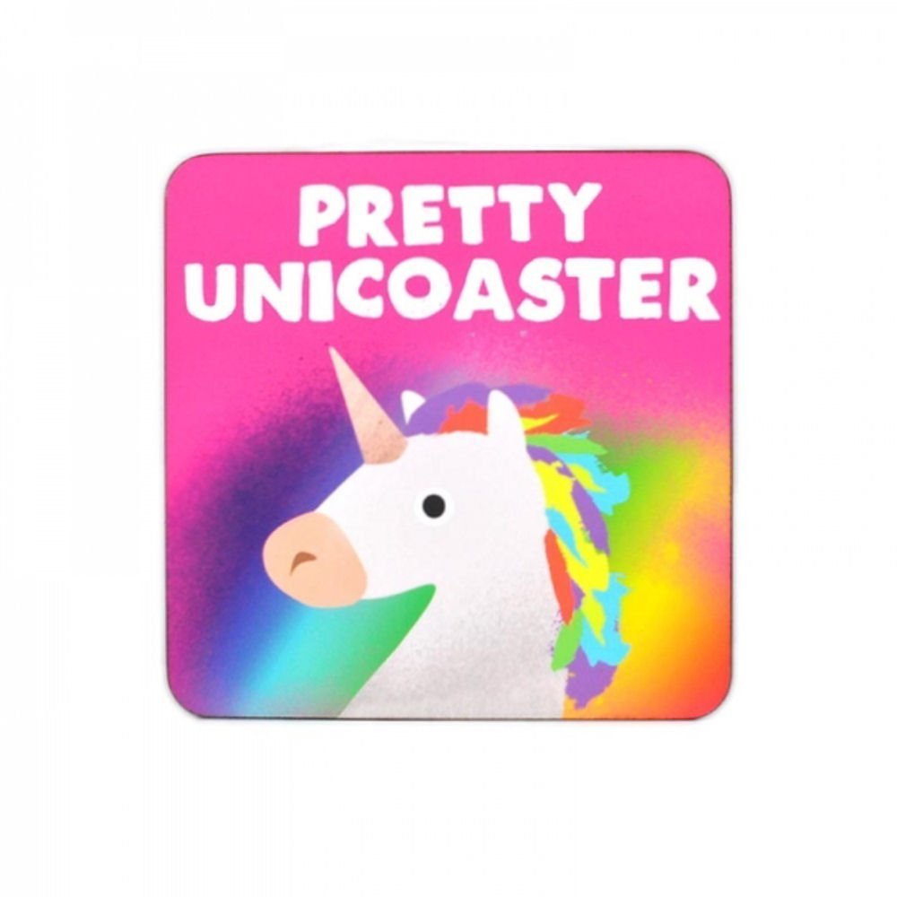 Jolly Awesome Unicorn - Pretty Unicoaster - Drinks Coaster