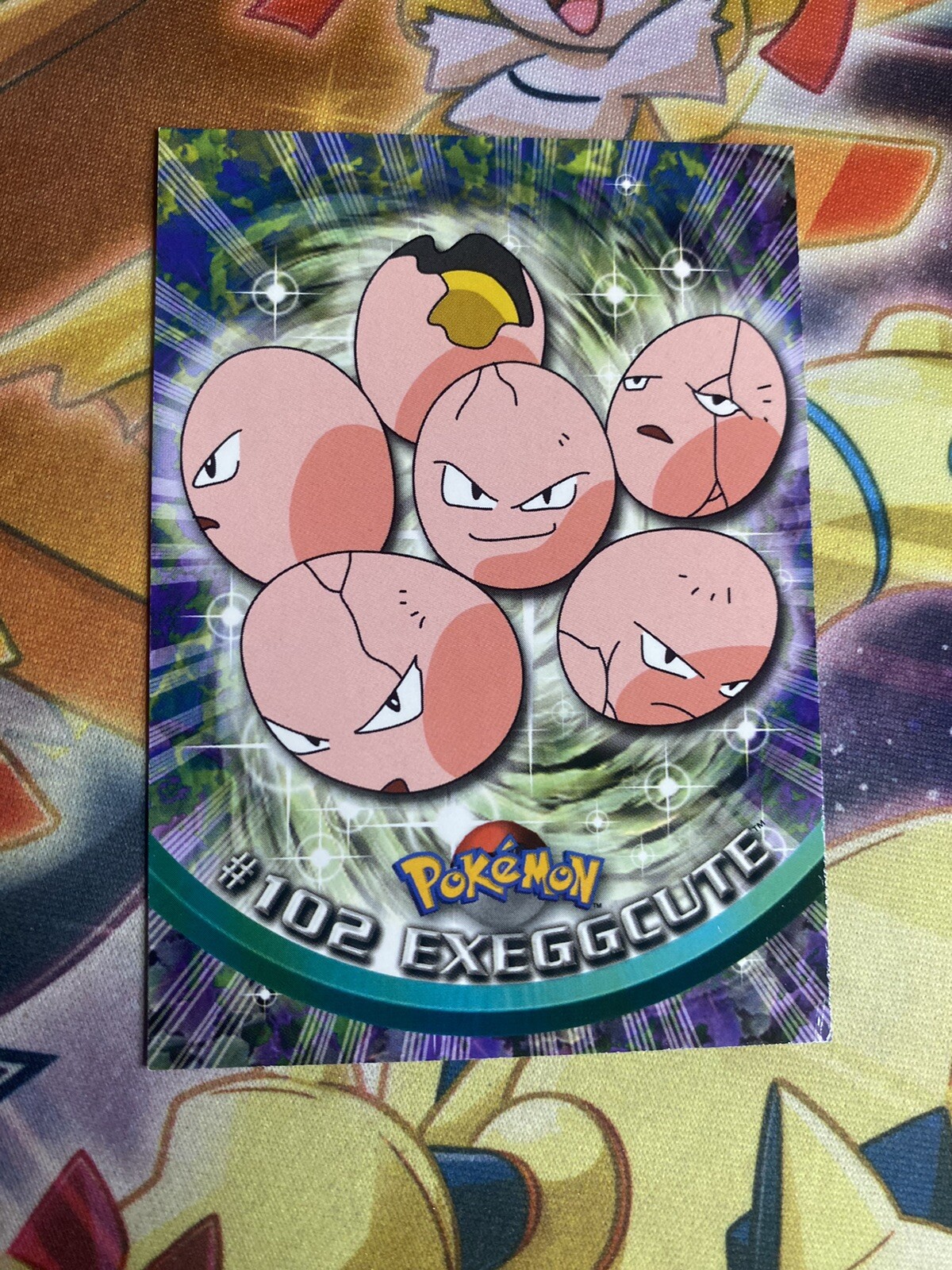Exeggcute #102 - BLUE LOGO - NON-HOLO - Series 2 - TOPPS POKEMON CARD - NM