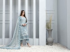 Luxury Pakistani 3-Piece Stitched Dress  Eid/Party Wear  Formal Outfit 