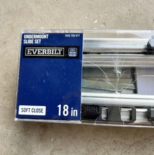 Everbilt Full Extension Undermount Soft Close Drawer Slide Set 18" 1002 782 617