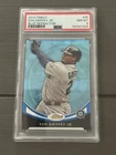 2010 Topps Finest Blue Refractor #65 Ken Griffey Jr SN# 123/299 PSA 8